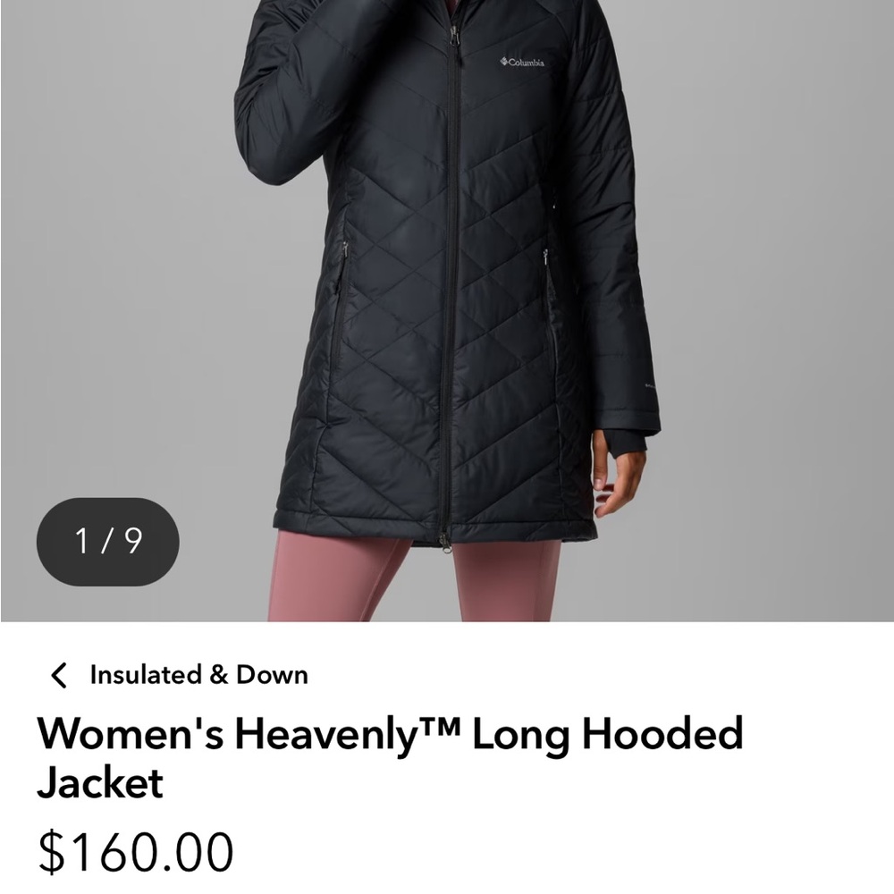Columbia Women's Long Quilted Hooded Puffer Jacket — Black